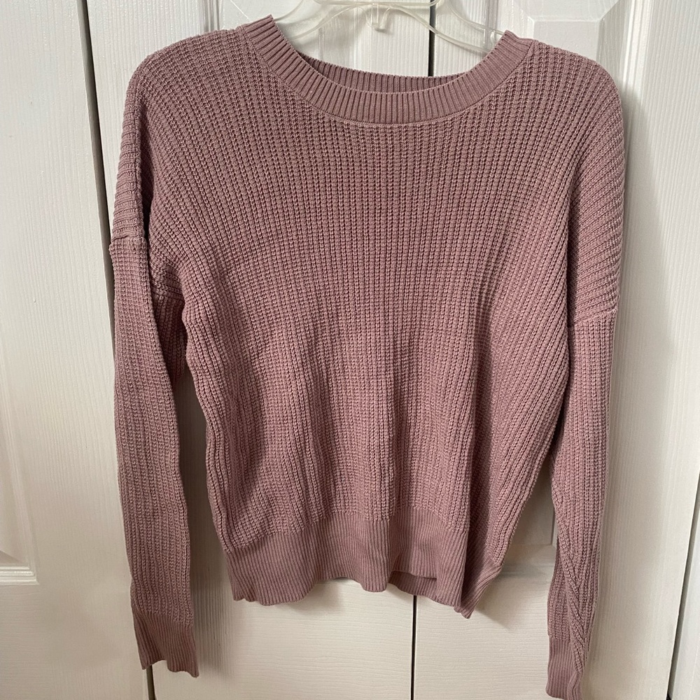 Pink sweater, light weight